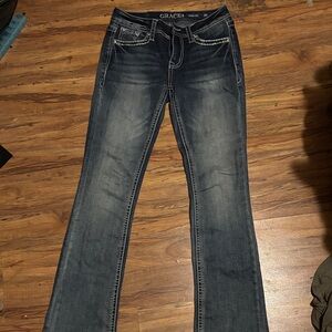 Grace Women's Dark Blue Boot Cut Jeans